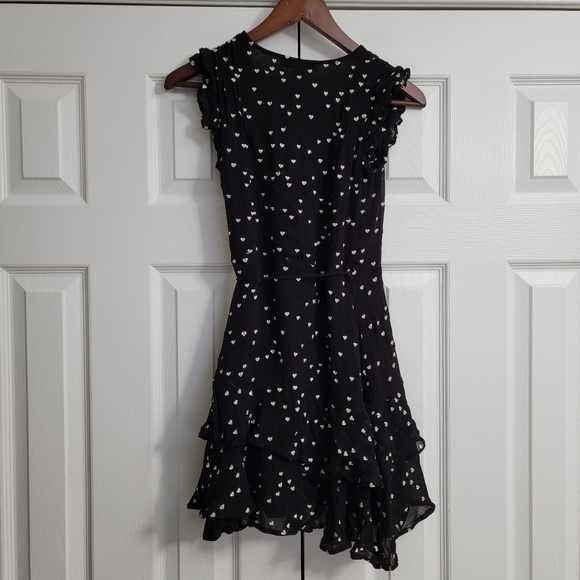 ALLSAINTS Lana Embroidered Hearts Wrap Dress, Size Small - Picture 8 of 12